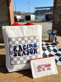"RACING SEASON" - Personalized Pouch & Tote Bag set