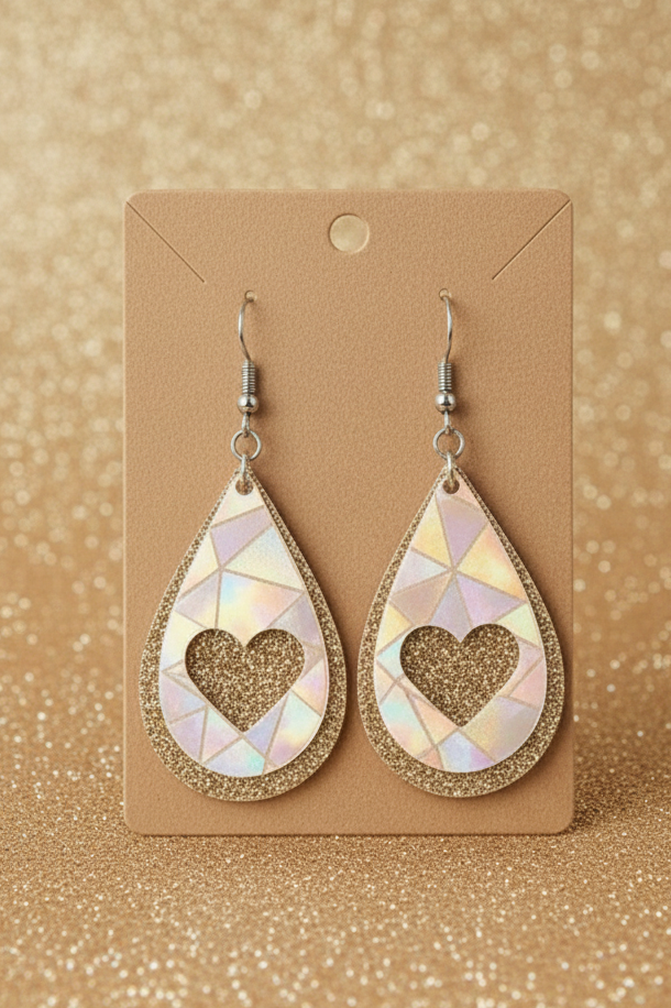 Teardrop Heart Earings